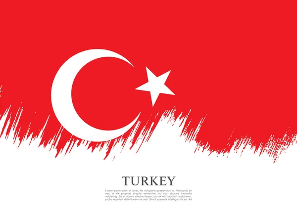 Latar belakang bendera Turki - Stok Vektor