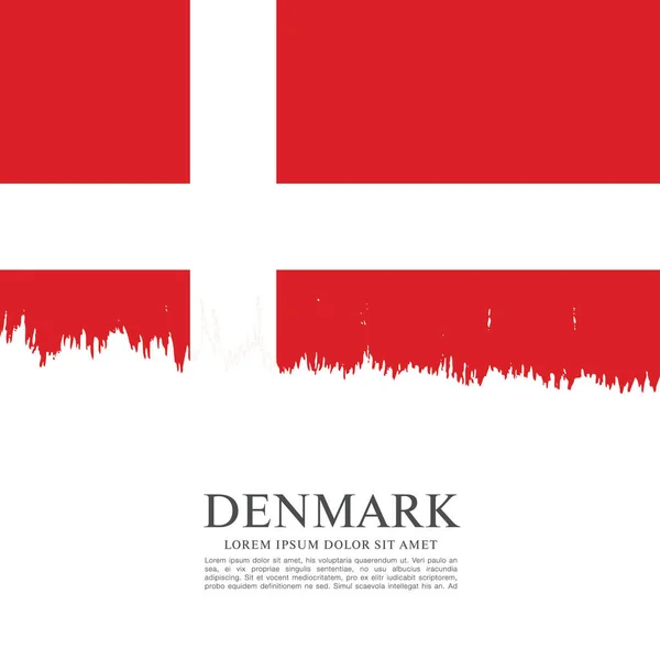 Latar belakang bendera Denmark - Stok Vektor