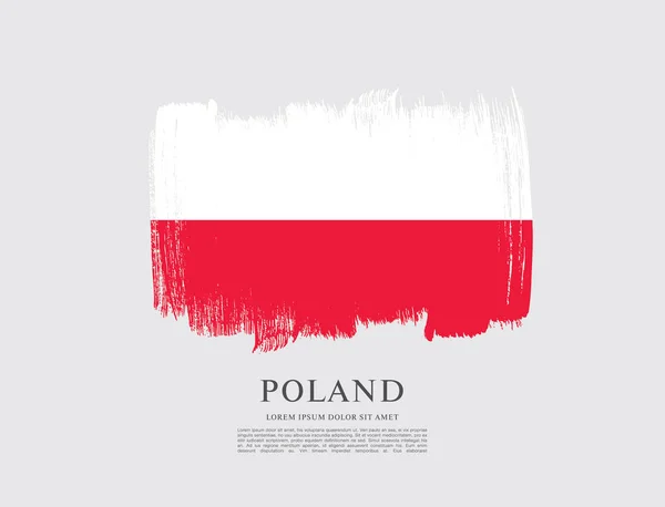 Bandiera della Polonia sfondo — Vettoriale Stock