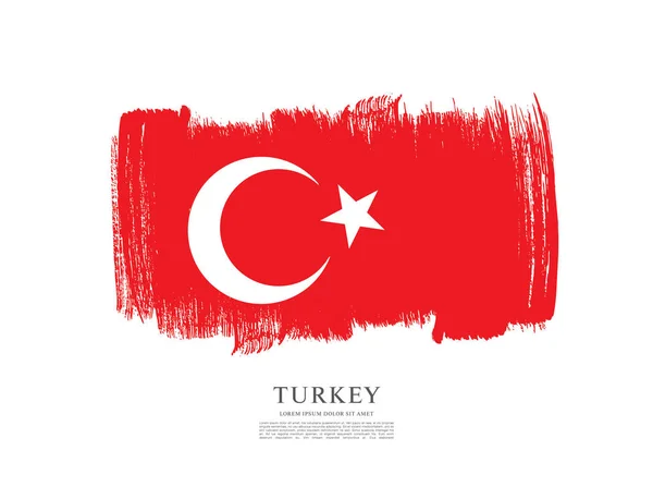 Flagge der Türkei Hintergrund — Stockvektor