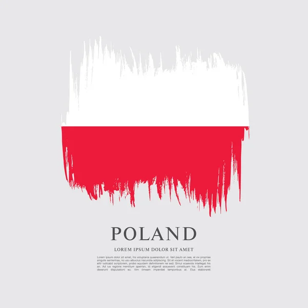 Bandeira da Polónia fundo — Vetor de Stock