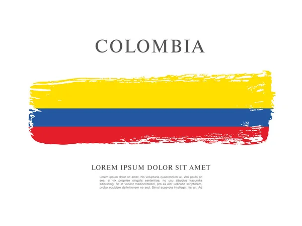 콜롬비아 배경의 국기 — 스톡 벡터