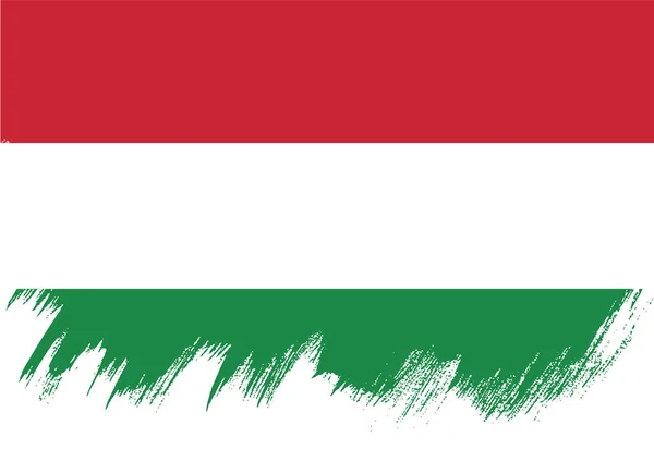 Flagge mit ungarischem Hintergrund — Stockvektor