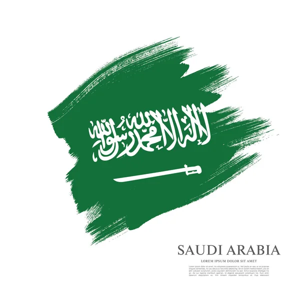 Bandera de arabia saudí — Vector de stock