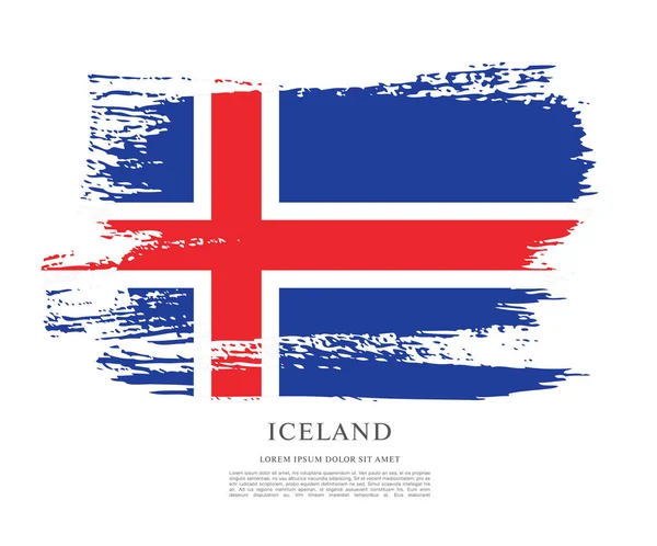 アイスランド背景の国旗 — ストックベクタ