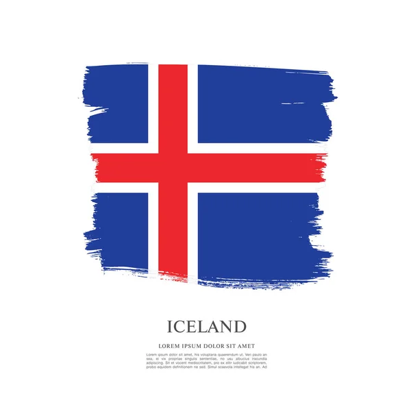 Drapeau de l'Islande fond — Image vectorielle