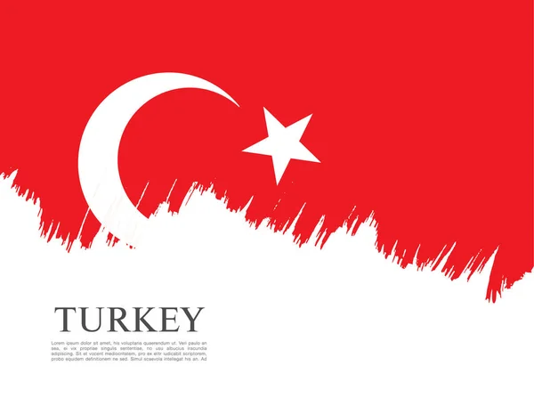 Bandeira da Turquia fundo —  Vetores de Stock