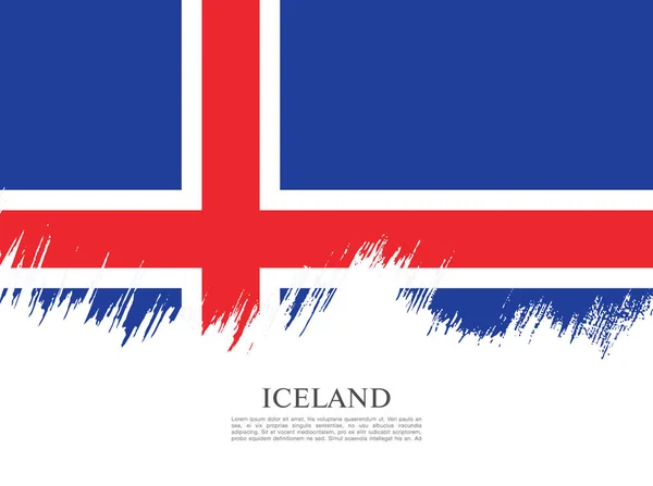 Drapeau de l'Islande fond — Image vectorielle