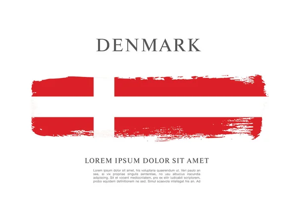 Flagga Danmark bakgrund — Stock vektor