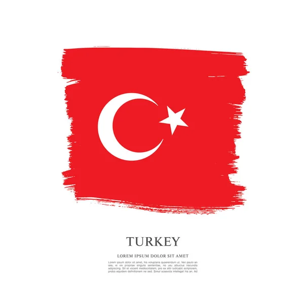 Bandiera della Turchia sfondo — Vettoriale Stock