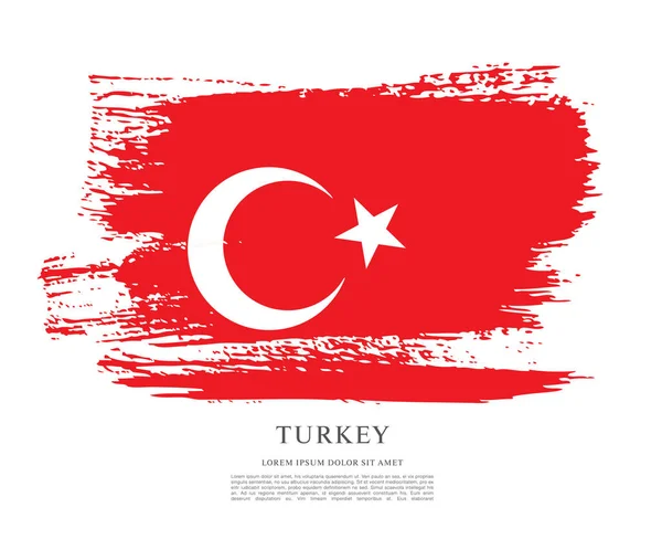Bandera de Turquía antecedentes — Vector de stock