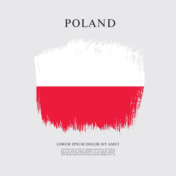 Fondo de la bandera de Polonia — Vector de stock