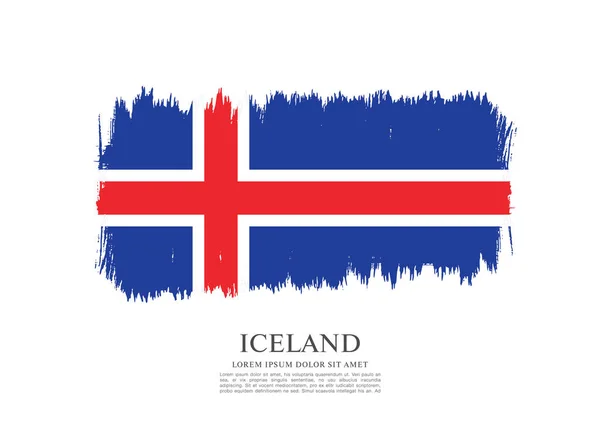 아이슬란드 배경의 국기 — 스톡 벡터