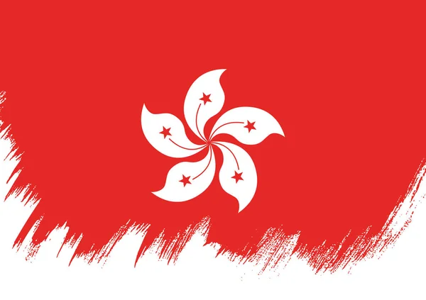 香港背景の国旗 — ストックベクタ