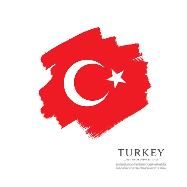 Flagge der Türkei Hintergrund — Stockvektor