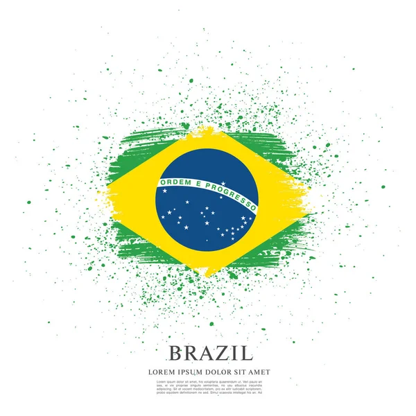 Bandera de Brasil fondo — Vector de stock