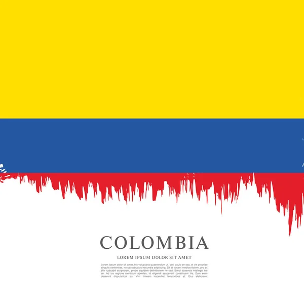 Flagga av Colombia bakgrund — Stock vektor