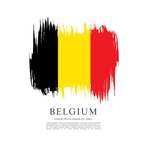 Drapeau de la Belgique fond — Image vectorielle