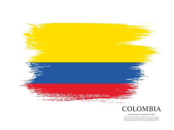 コロンビア背景の国旗 — ストックベクタ