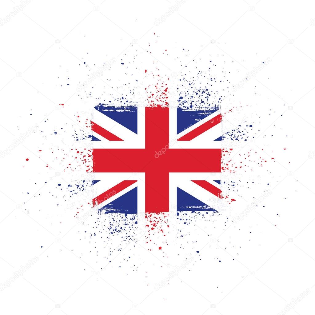 Download British flag made in brush stroke — Stock Vector © Igor ...