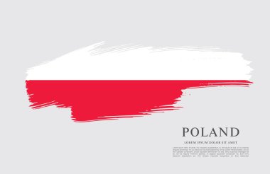 Flag of Poland  background clipart