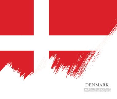 Flag of Denmark  background clipart