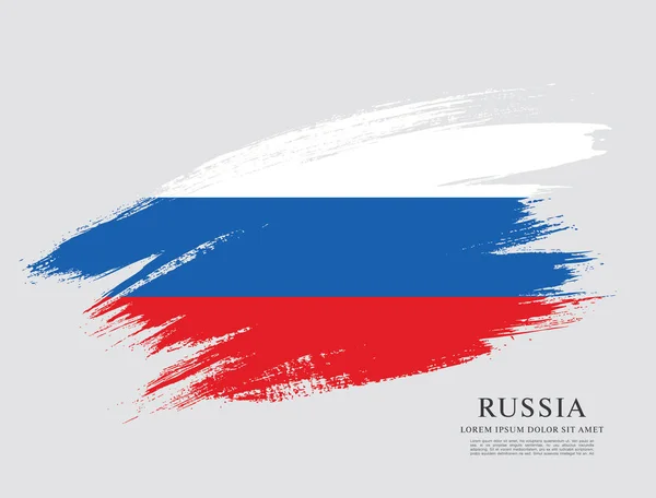 Bandeira russa fundo — Vetor de Stock