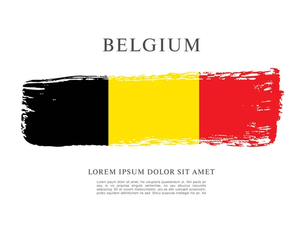 Flagge mit belgischem Hintergrund — Stockvektor