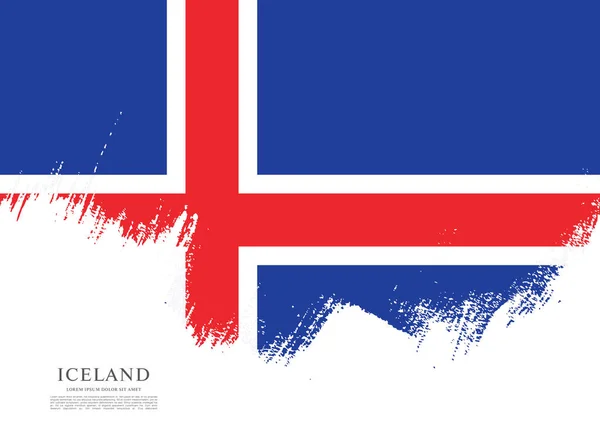 Vlag van IJsland achtergrond — Stockvector