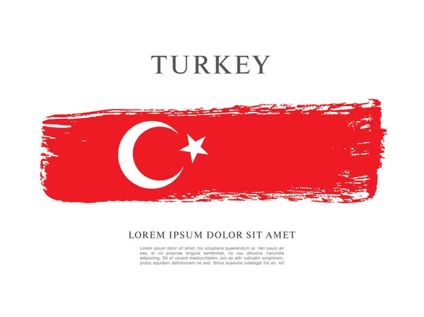 Flagge der Türkei Hintergrund — Stockvektor