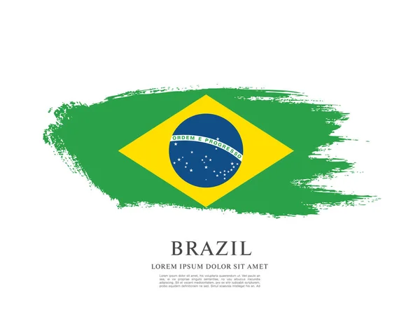 Bandera de Brasil fondo — Vector de stock