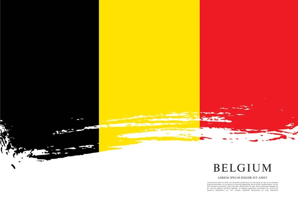 Flagge mit belgischem Hintergrund — Stockvektor