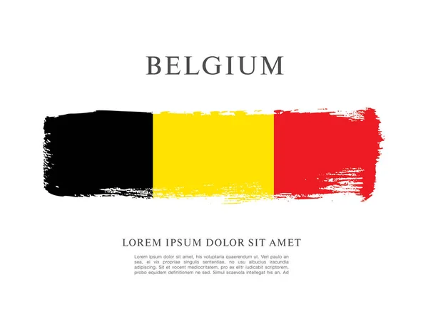 Flagga av Belgien bakgrund — Stock vektor