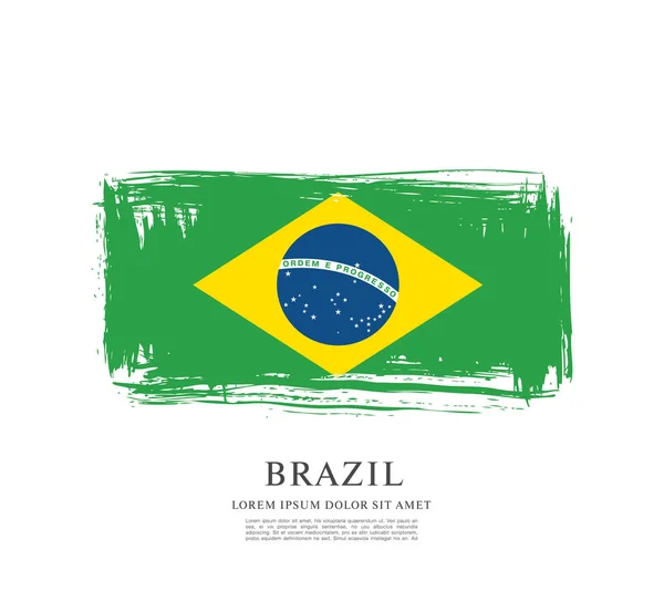 Bandera de Brasil fondo — Vector de stock