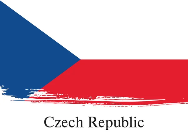 Vlag van de Tsjechische Republiek — Stockvector