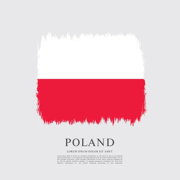 Vlag van Poolse achtergrond — Stockvector