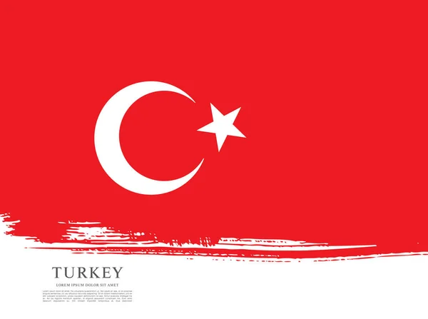 Drapeau de la Turquie fond — Image vectorielle