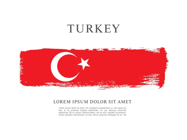 A török háttér lobogója — Stock Vector