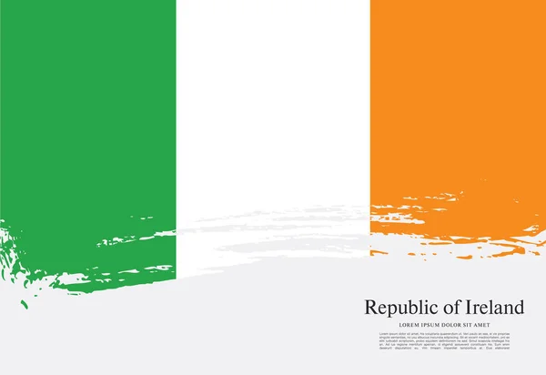 Fondo de la bandera de Irlanda — Vector de stock