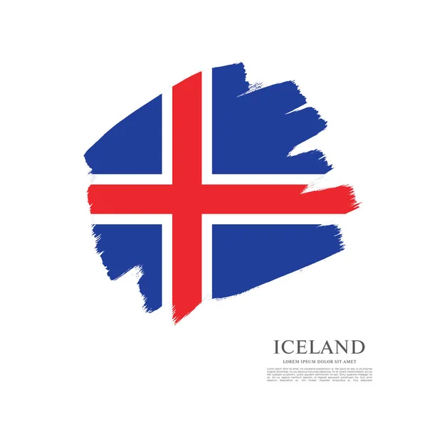 Drapeau de l'Islande fond — Image vectorielle