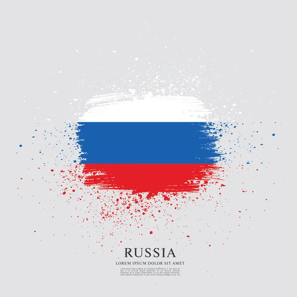 Bandeira russa fundo — Vetor de Stock