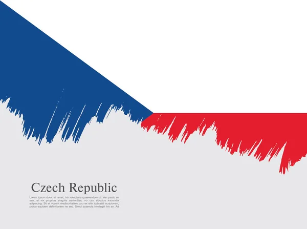 切赫共和国的国旗 — 图库矢量图片