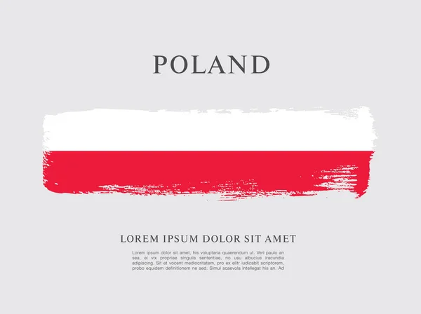 Fondo de la bandera de Polonia — Archivo Imágenes Vectoriales