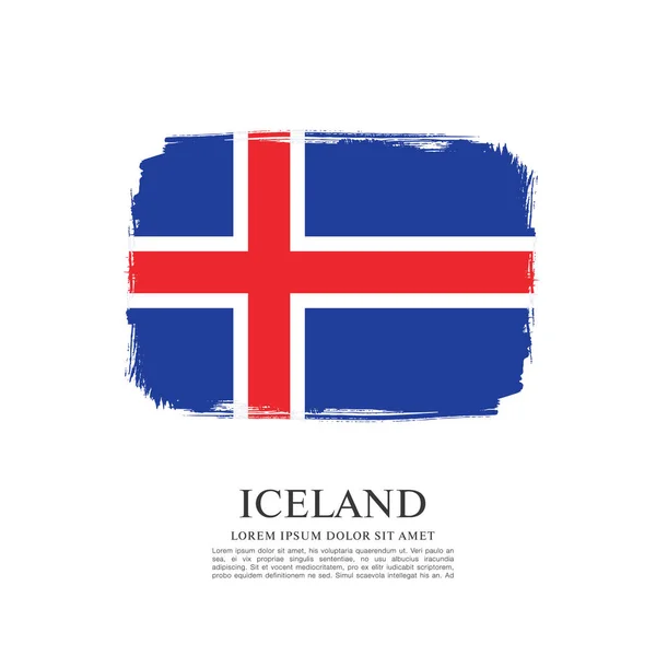 Bandera de Islandia antecedentes — Vector de stock