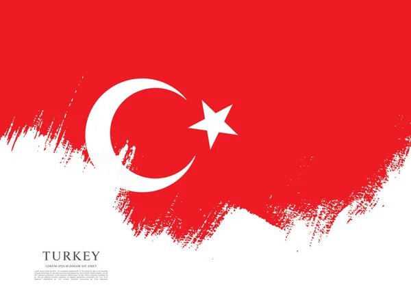 Latar belakang bendera Turki - Stok Vektor