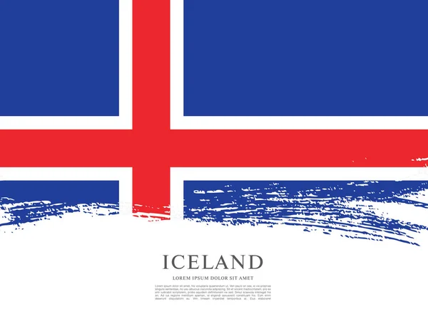 Bandeira da Islândia fundo — Vetor de Stock
