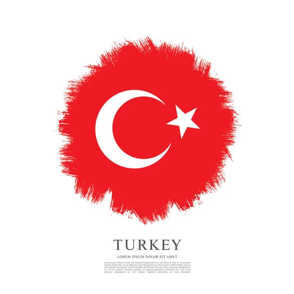 Flagge der Türkei Hintergrund — Stockvektor