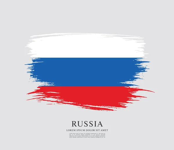 Bandeira russa fundo — Vetor de Stock