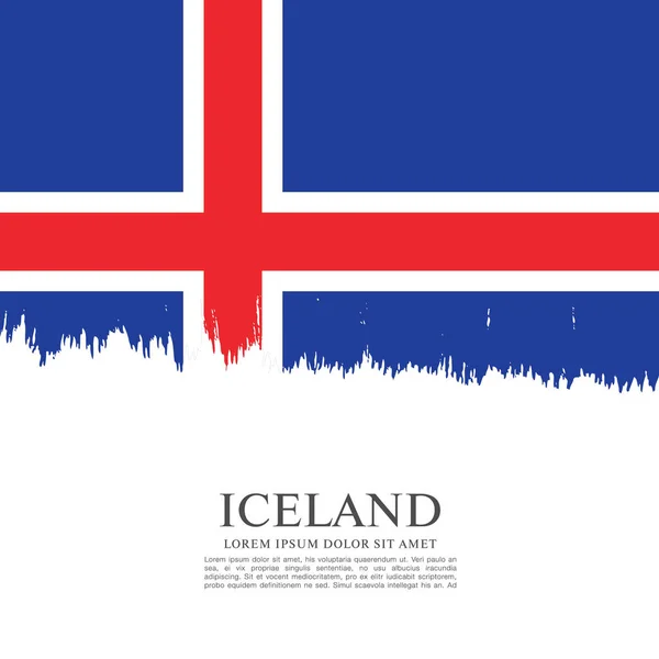 Bandiera dell'Islanda sfondo — Vettoriale Stock