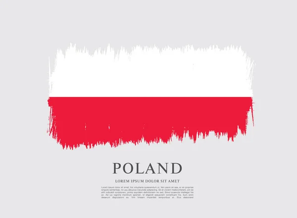 Drapeau de la Pologne fond — Image vectorielle